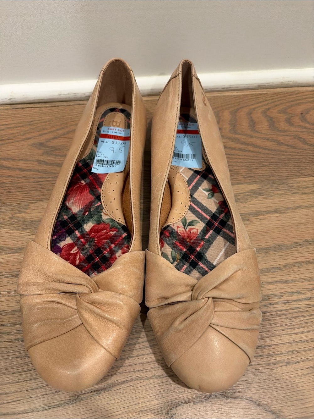 Born Beige Knot-Front Ballet Flats